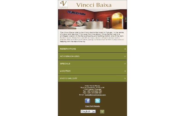 Nueva web de Vincci Hoteles para móviles