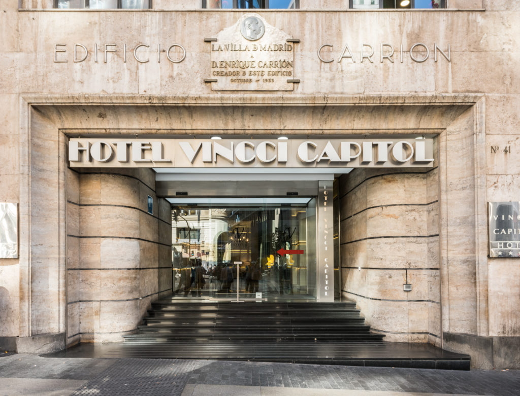 Fachada del hotel Vincci Capitol de Madrid