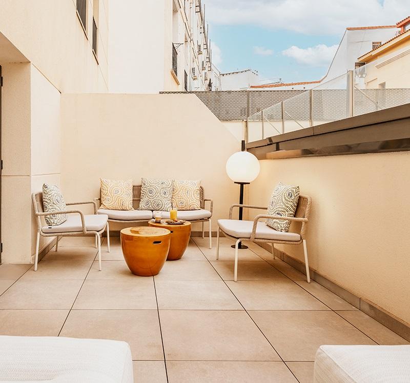 Deluxe Zimmer mit Terrasse Vincci Soho 4* Madrid Deluxe Zimmer mit Terrasse Vincci Soho 4* Madrid