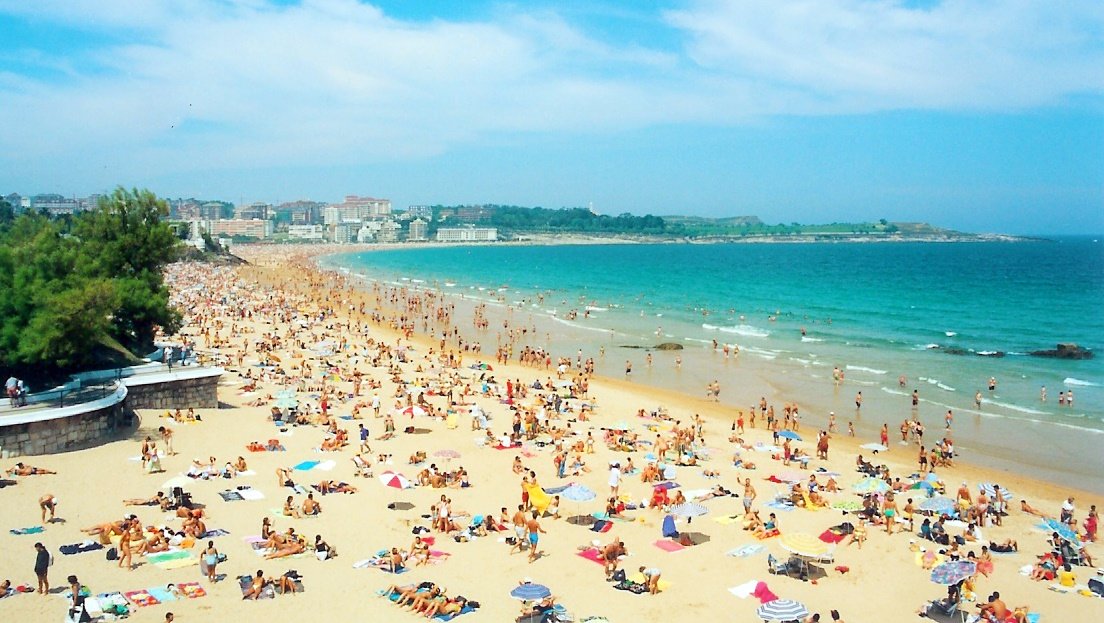 Playa del Sardinero, Santander. / Foto: Wikipedia. Playa del Sardinero, Santander. / Foto: Wikipedia.