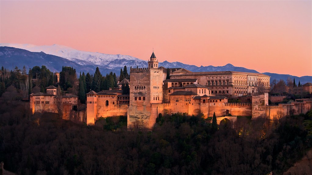 atardecer en la Alhambra de granada