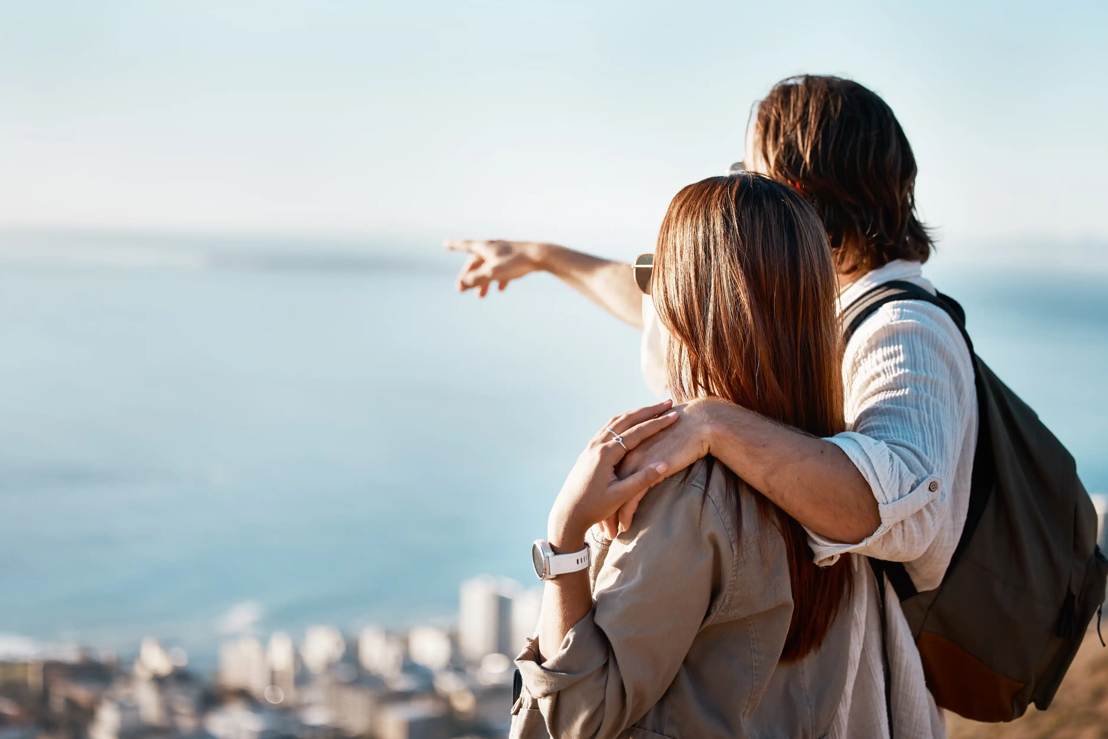 Couple traveling