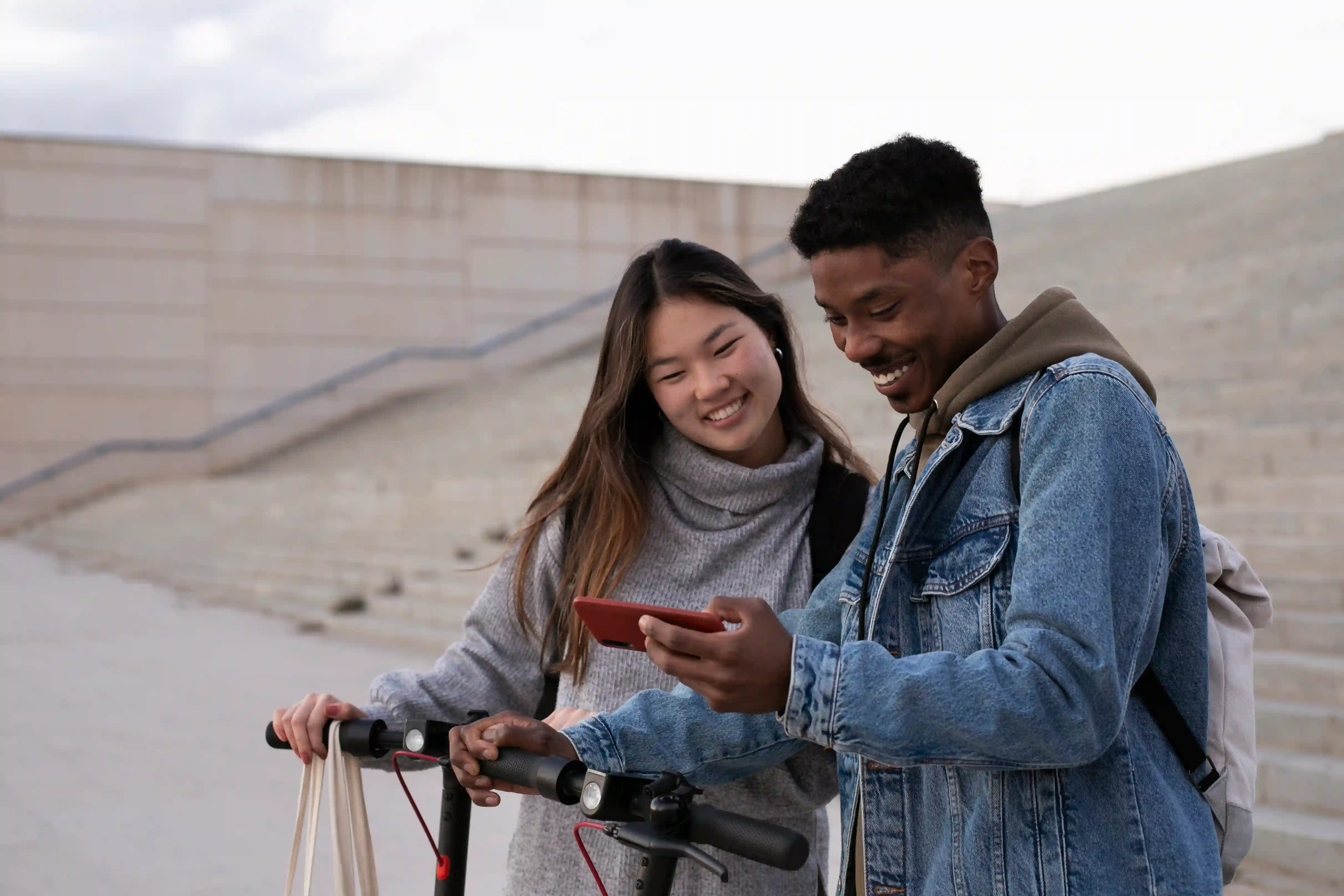 Two people from different cultures