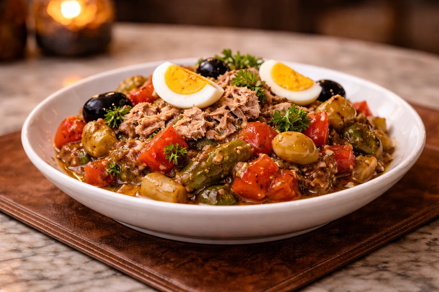 Ensalada Mechouia - plato tradicional de Túnez
