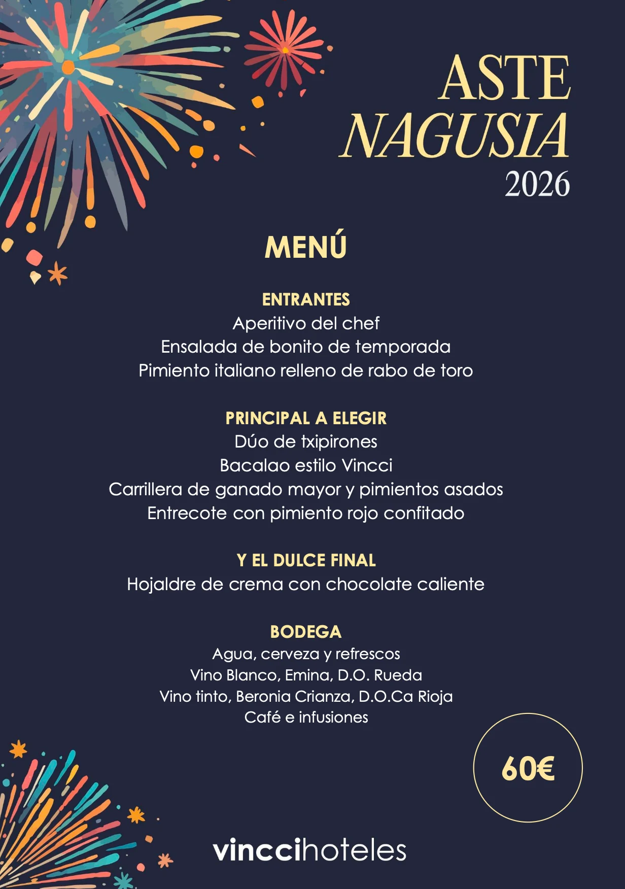 Creatividad menú Aste Nagusia 2026 del Restaurante Kondutxo