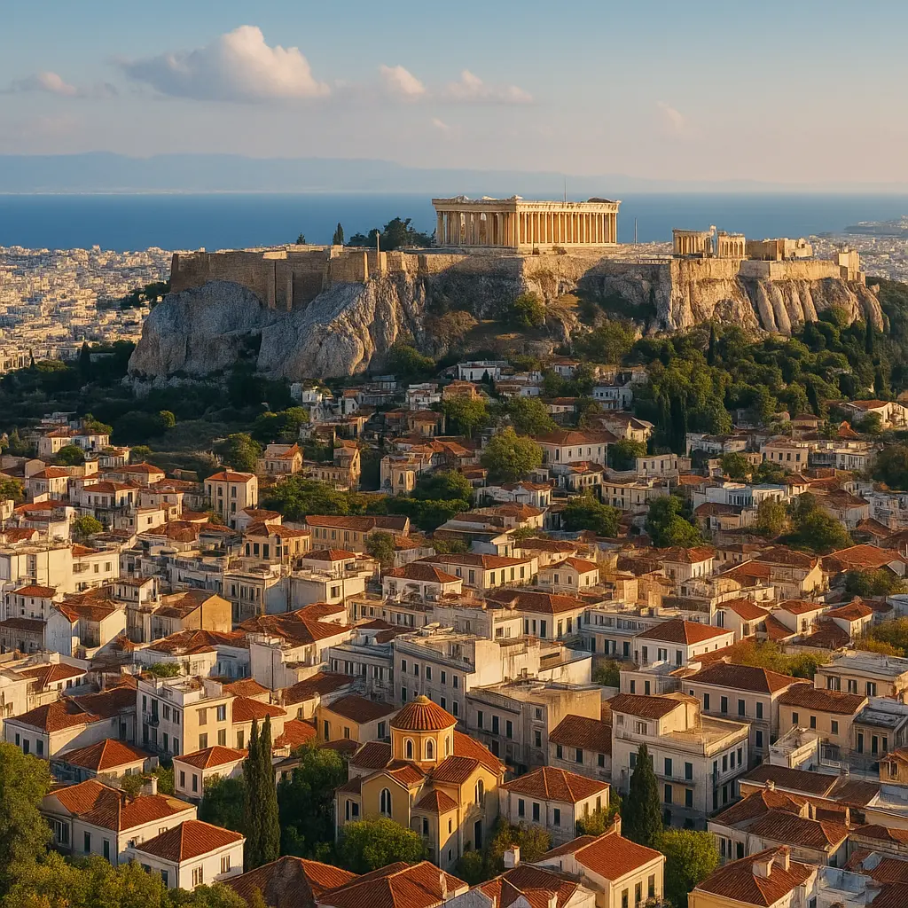 Vista aérea de Atenas