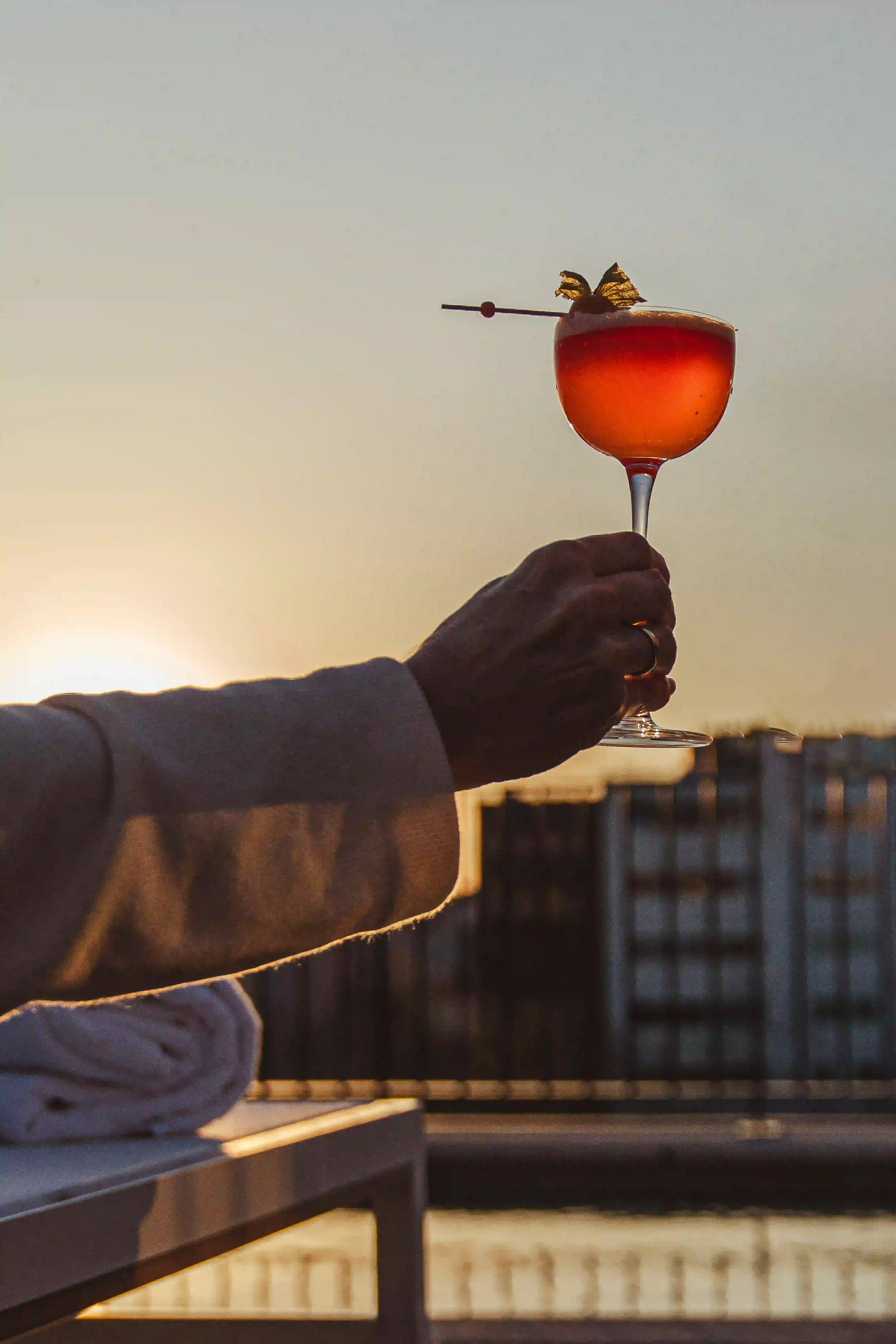 Woman holding a glass of wine