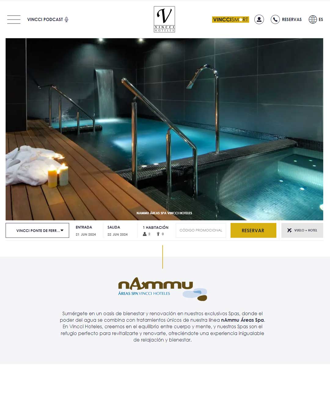 Nueva página web Vincci Hoteles