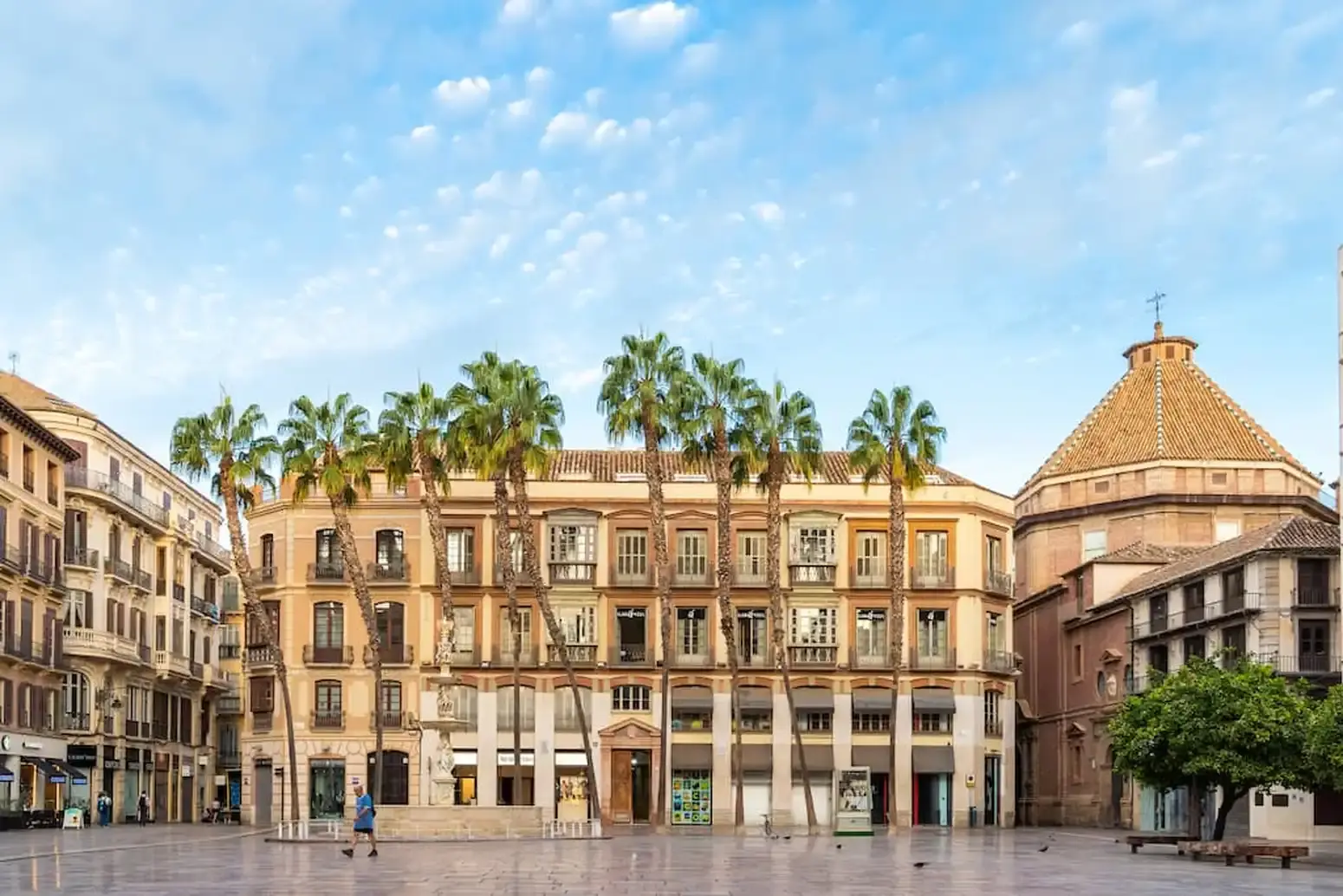 Vista de la Plaza de la Constitución en Málaga
