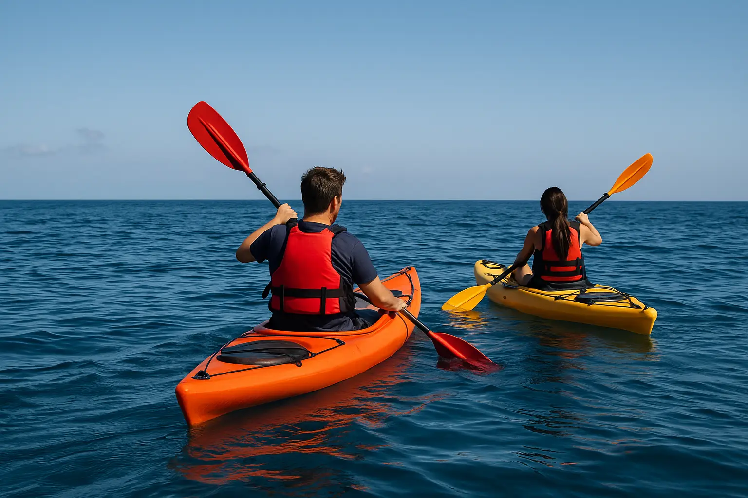 people kayaking on the Costa Brava