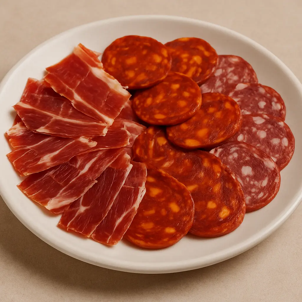 Tapa de jamón y embutidos