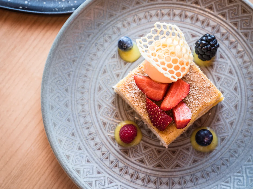 Dessert at Entremuros restaurant