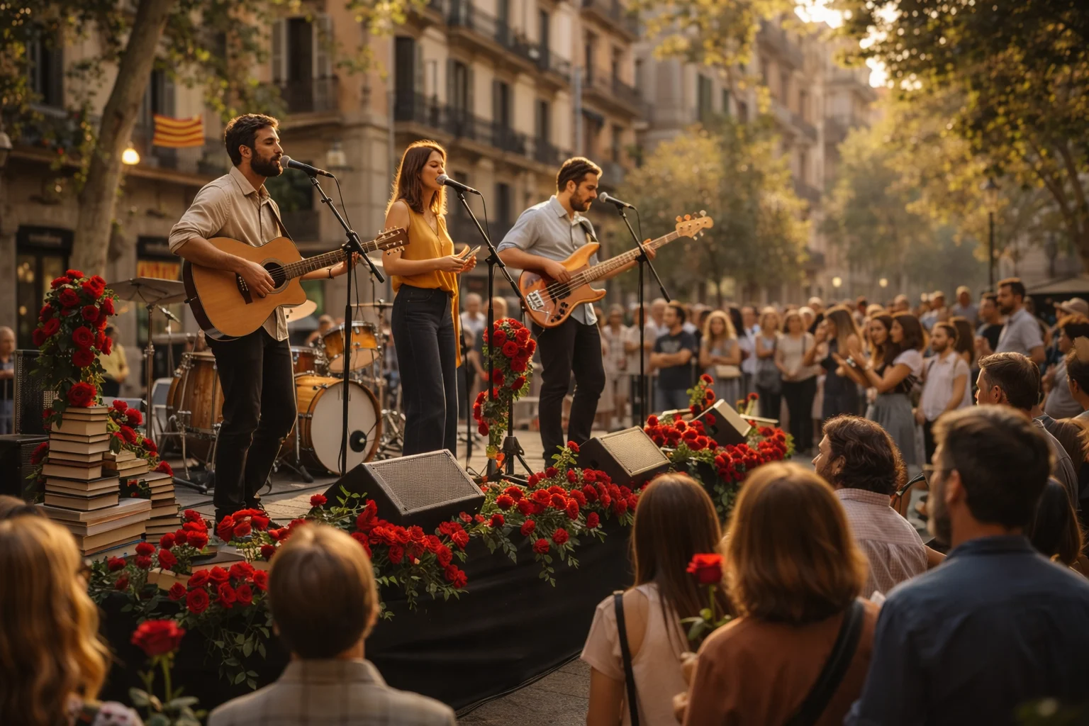 Celebración del Día de Sant Jordi en Barcelona