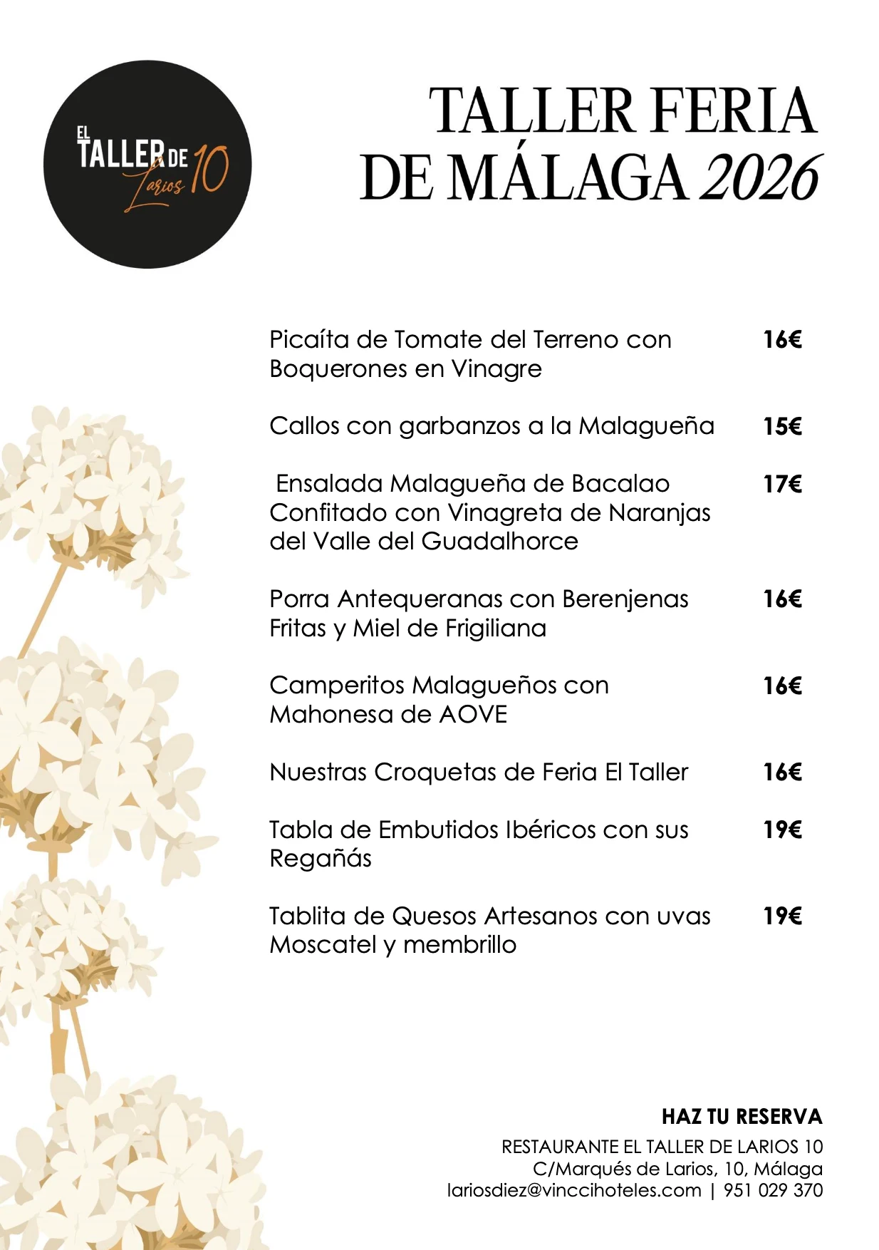 Creatividad del Restaurante El Taller de Larios 10