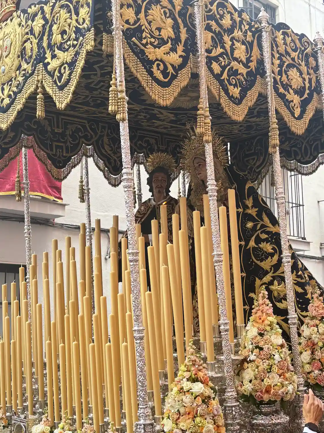 Virgin float during Holy Week