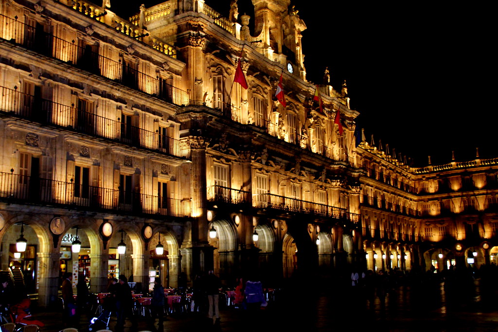 La Plaza Mayor de Salamanca de Noche