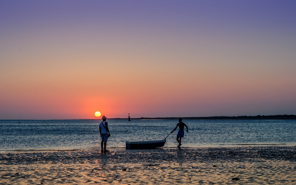 Atardecer en las playas de Sanlúcar de Barrameda