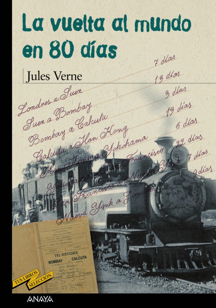 Edición del libro "La vuelta al mundo en ochenta días"