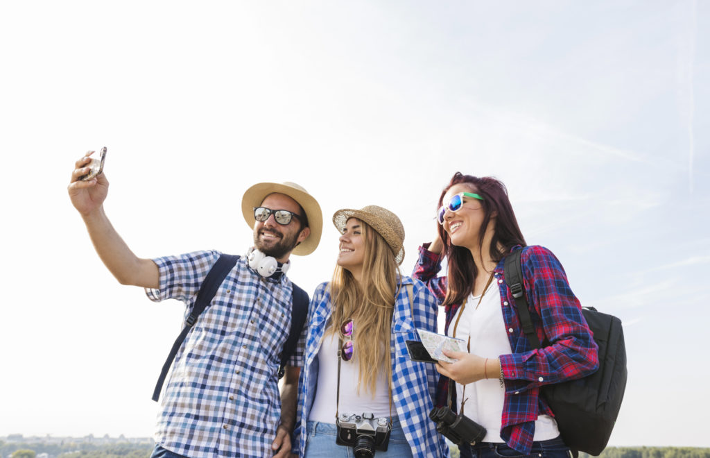 Selfie con amigos