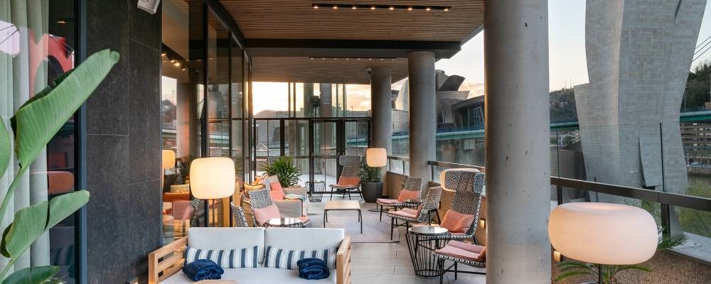 Terraza mirador del Hotel Vincci Consulado de Bilbao