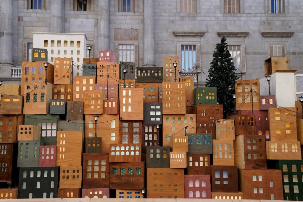 pesebre de Navidad en Barcelona