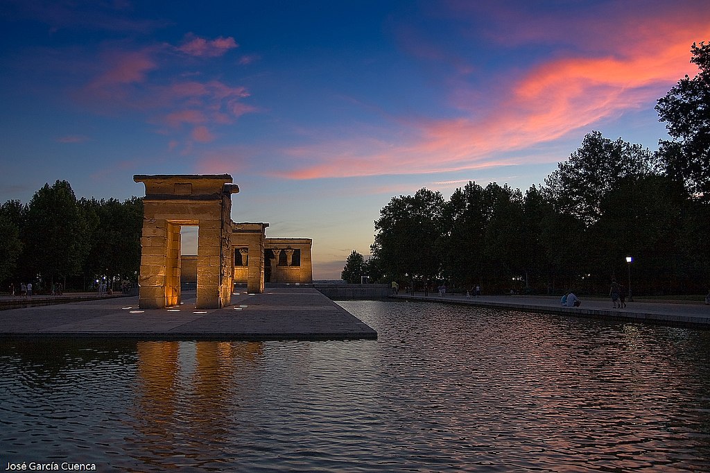 Templo de Debod atardecer en españa