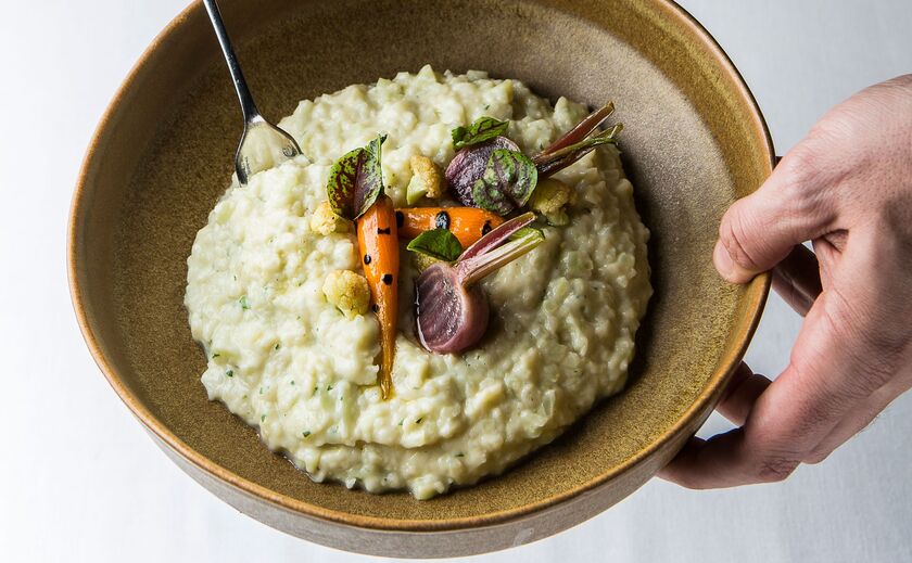 plato de dieta post verano, falso rissoto